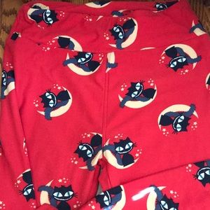 LuLaRoe Halloween cat leggings OS